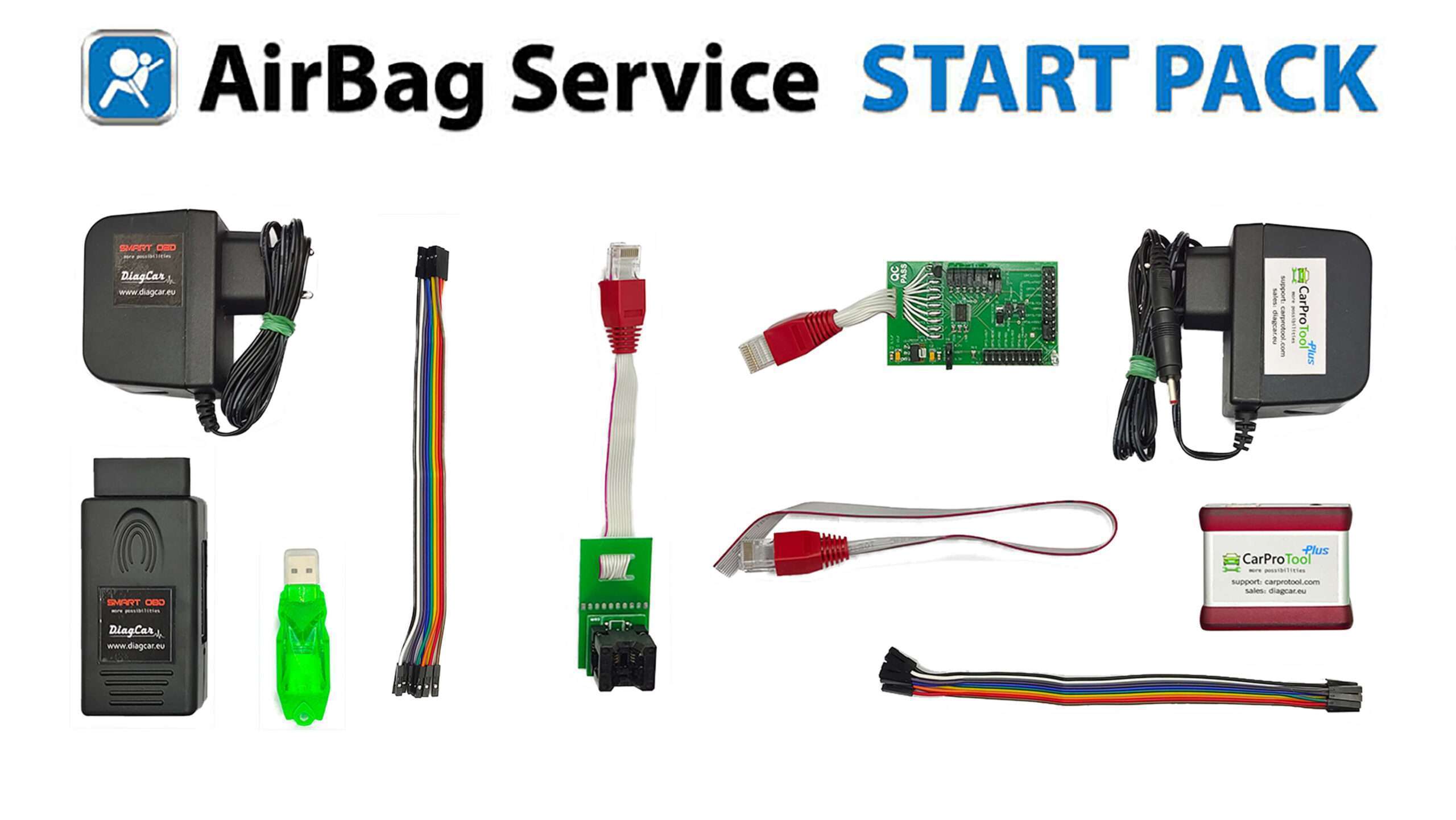 Air bag, airbag start pack, cpt, car pro tools, smart obd, obd2, obd2 scanner, air bag service